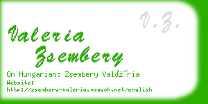 valeria zsembery business card